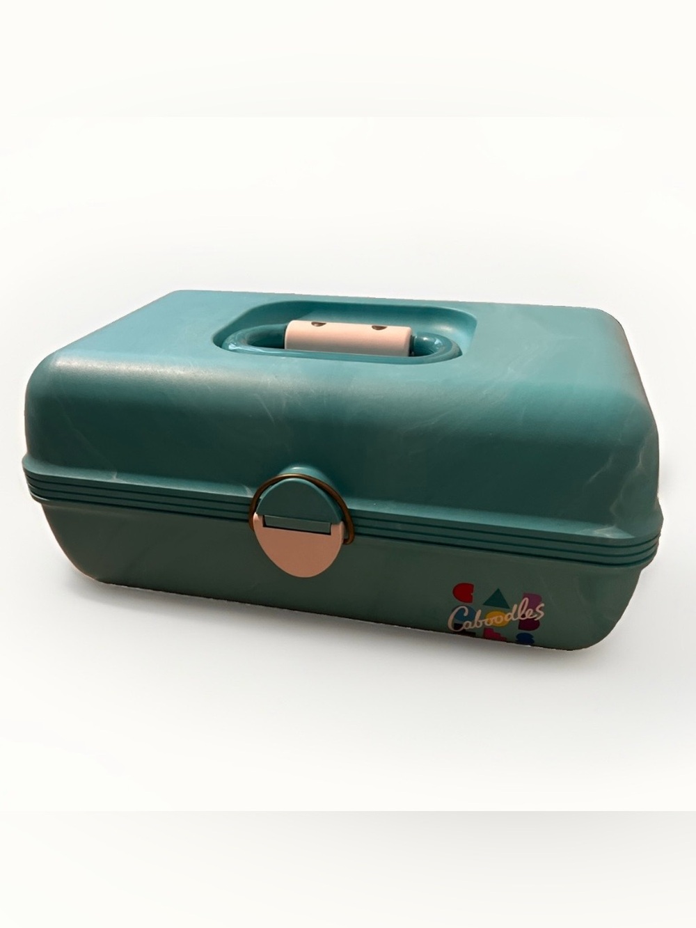 Caboodles Makeup Case - Marble Teal Full Sz Travel - Storage Container - Vintage